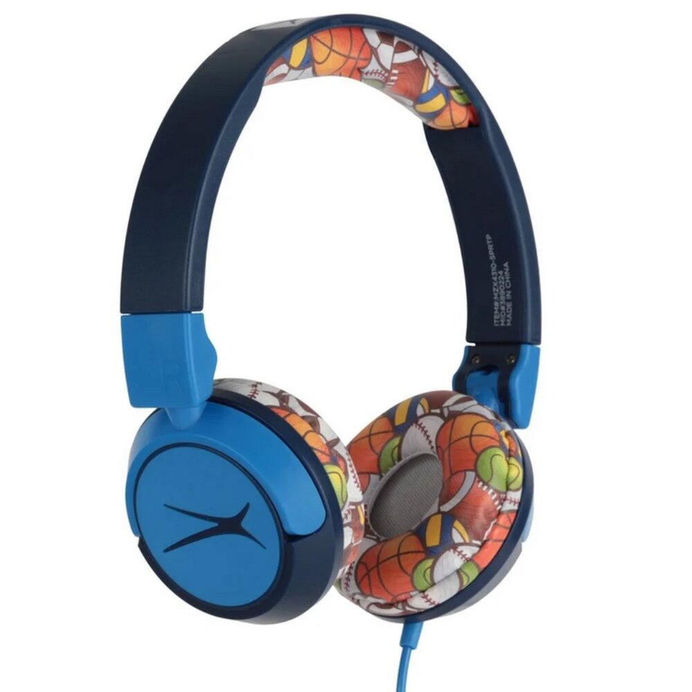 Kid Safe Altec Lansing Kid's Wired Over-Ear Headphones - Blue Sports